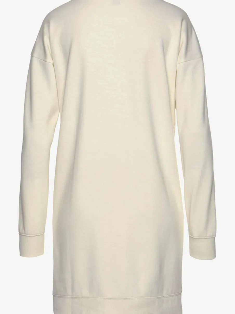 Robe en sweat à col rond avec poches et grand logo
