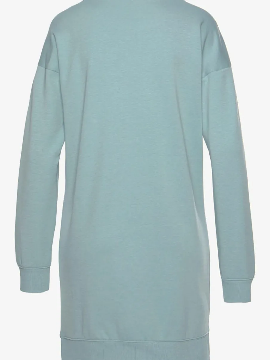 Robe en sweat à col rond avec poches et grand logo
