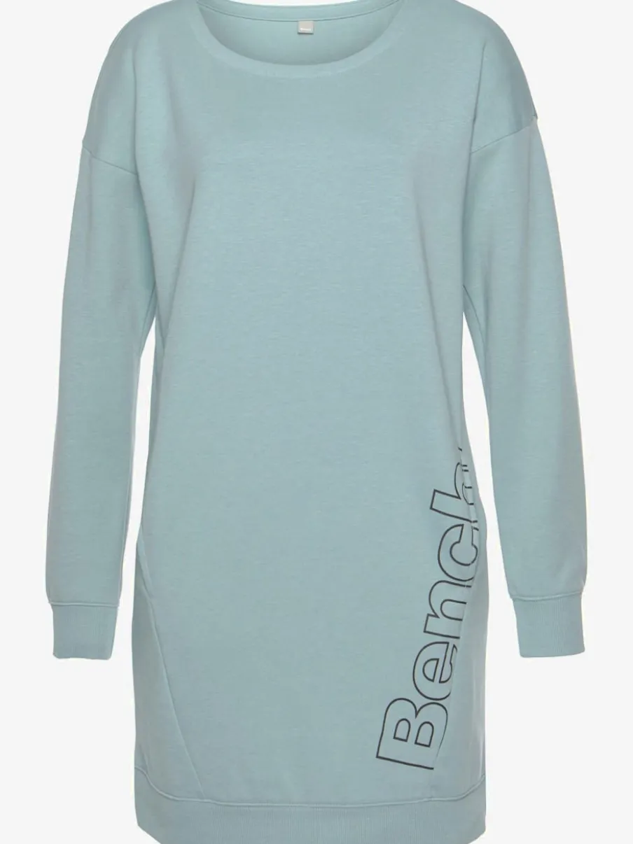 Robe en sweat à col rond avec poches et grand logo