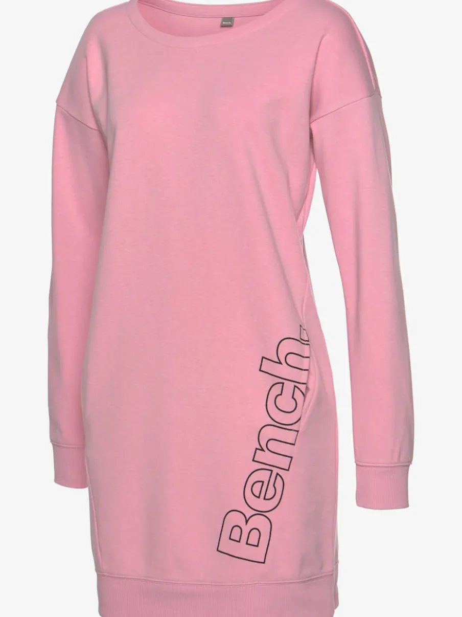 Robe en sweat à col rond avec poches et grand logo