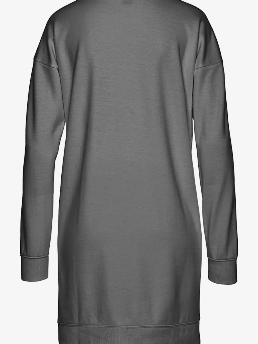 Robe en sweat à col rond avec poches et grand logo