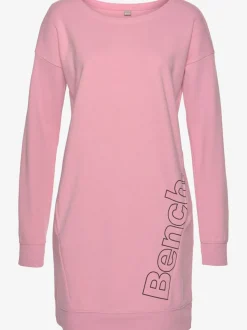 Robe en sweat à col rond avec poches et grand logo
