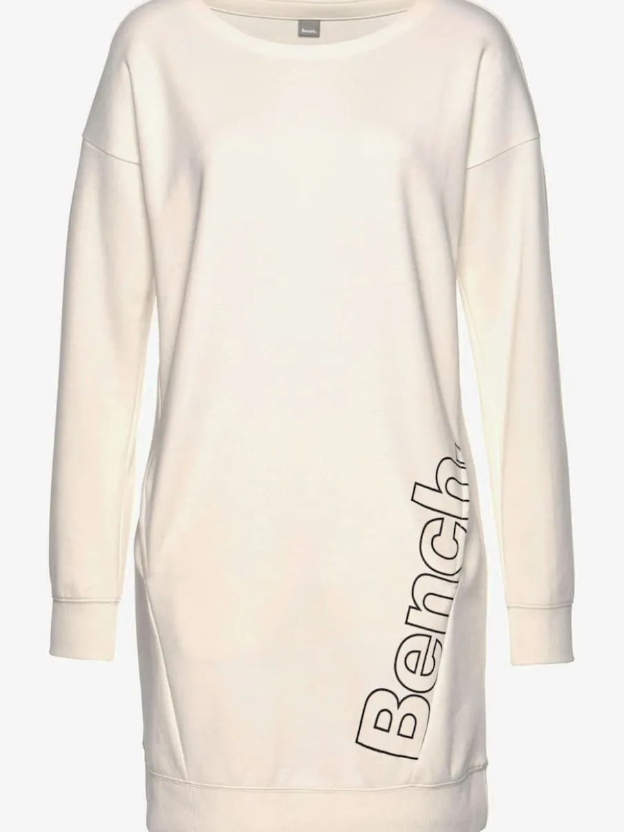 Robe en sweat à col rond avec poches et grand logo