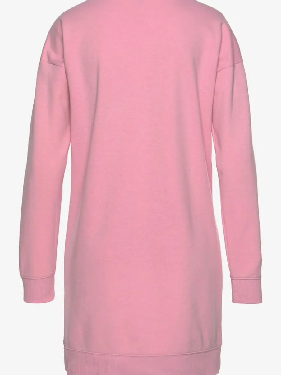 Robe en sweat à col rond avec poches et grand logo