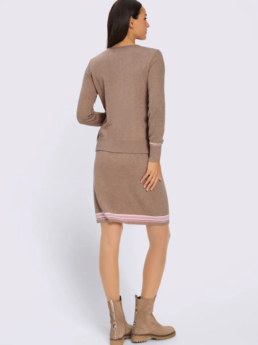 Robe en tricot aspect 2 en 1 tendance