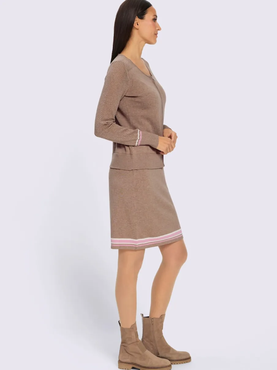 Robe en tricot aspect 2 en 1 tendance
