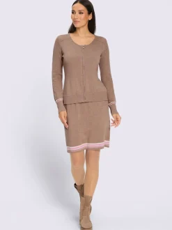 Robe en tricot aspect 2 en 1 tendance
