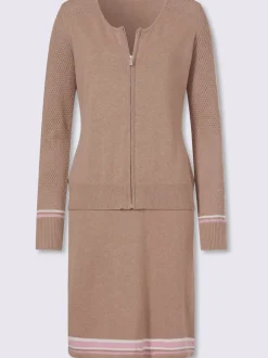 Robe en tricot aspect 2 en 1 tendance
