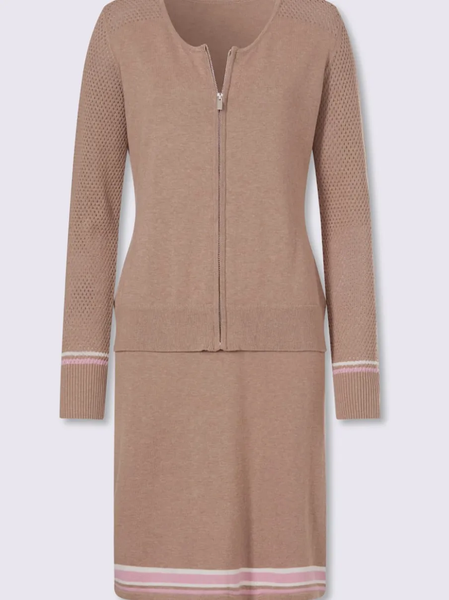 Robe en tricot aspect 2 en 1 tendance