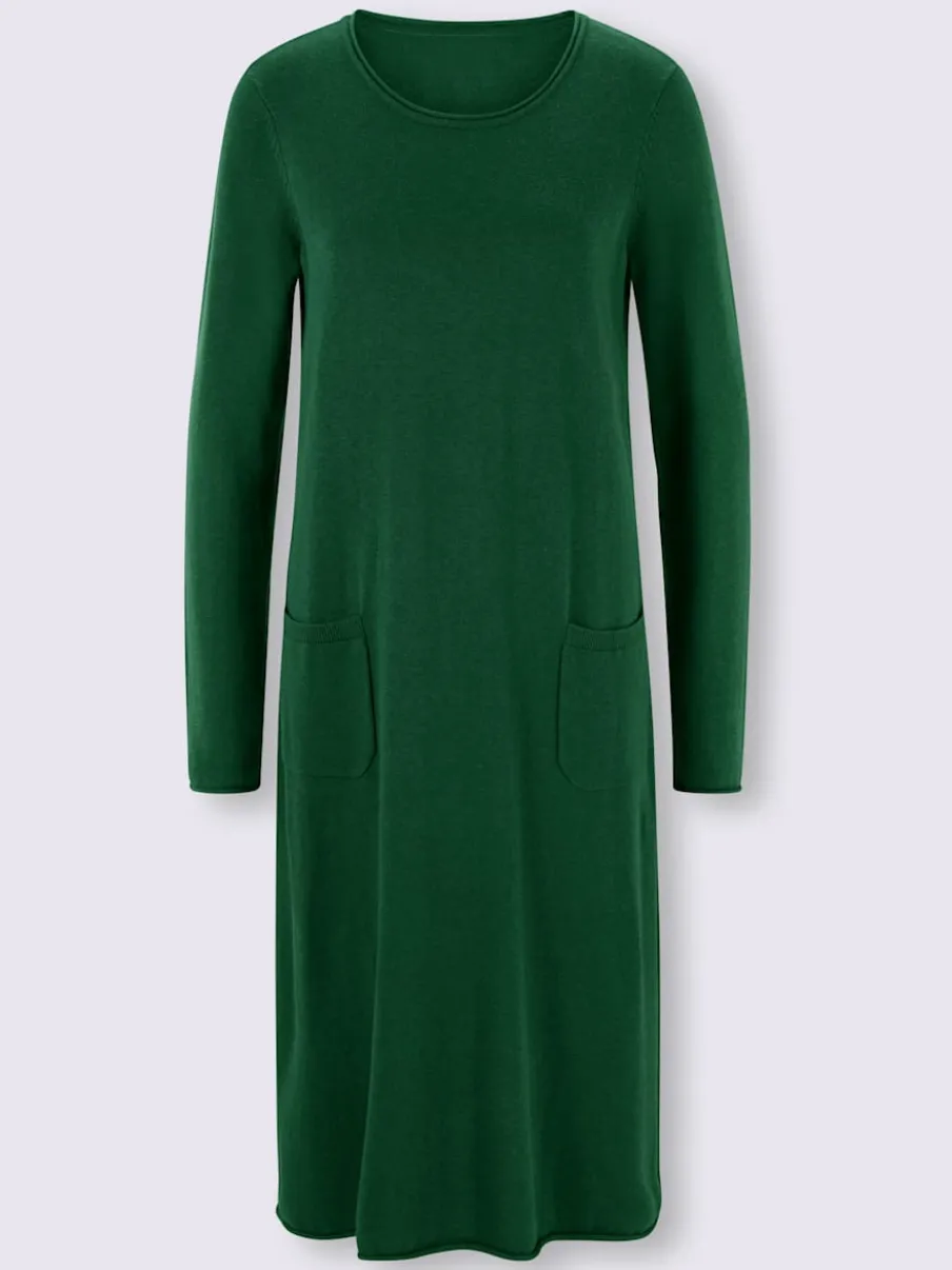 Robe en tricot avec poches et coupe ample confortable