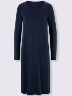 Robe en tricot avec poches et coupe ample confortable