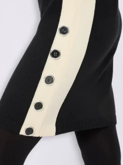 Robe en tricot détails contrastés