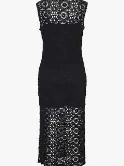 Robe en tricot légère à encolure ronde et sans manches