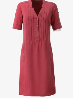 Robe femme col v avec poches raglan et cordon