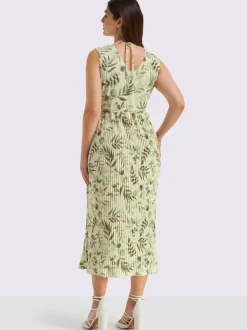 Robe à fleurs col v devant et au dos