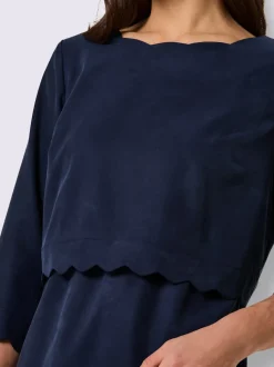 Robe fourreau 63% lyocell (tencel)