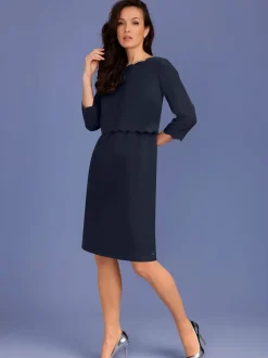 Robe fourreau 63% lyocell (tencel)