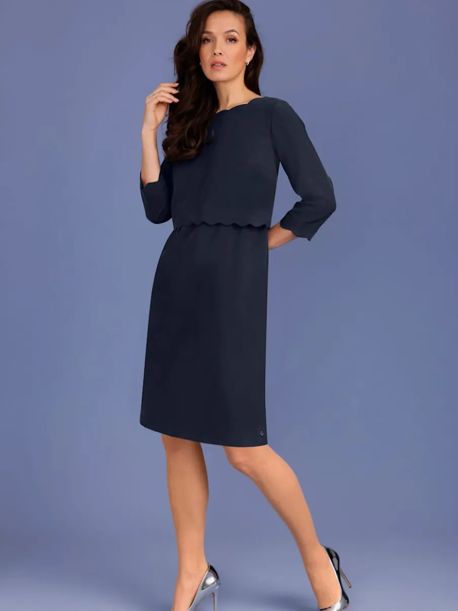 Robe fourreau 63% lyocell (tencel)