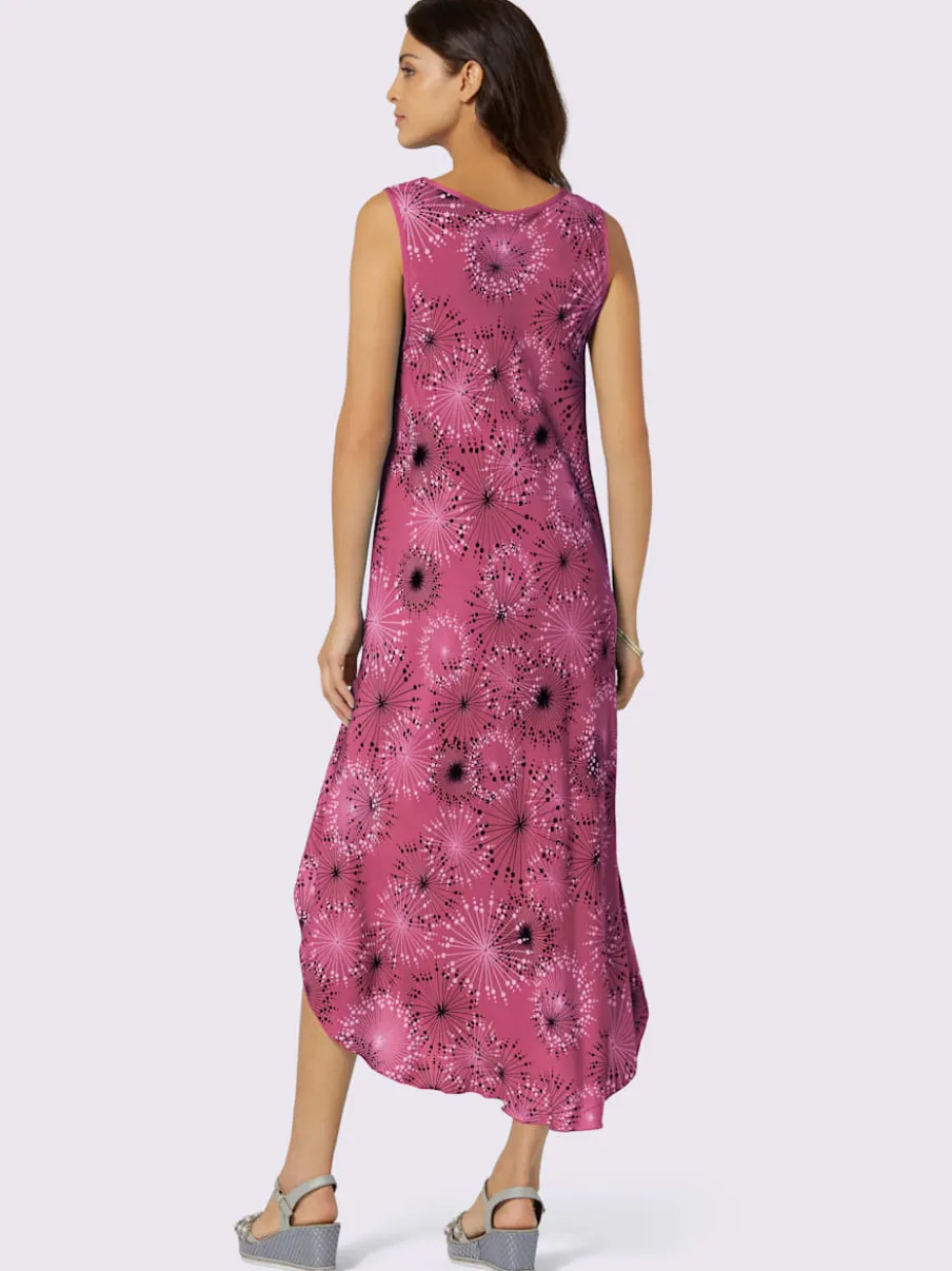 Robe imprimée avec col rond et coupe sans manches
