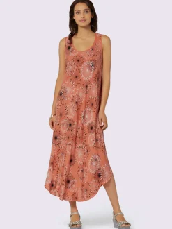 Robe imprimée avec col rond et coupe sans manches