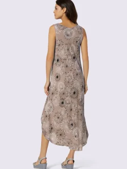 Robe imprimée avec col rond et coupe sans manches