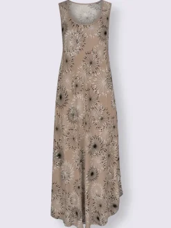 Robe imprimée avec col rond et coupe sans manches