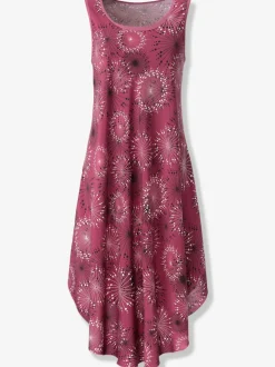 Robe imprimée avec col rond et coupe sans manches