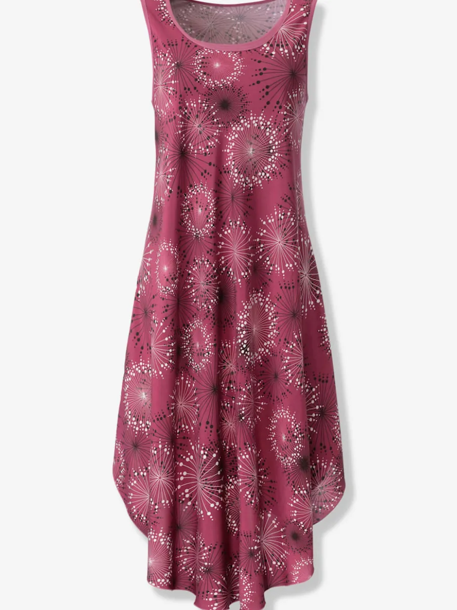 Robe imprimée avec col rond et coupe sans manches