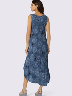Robe imprimée avec col rond et coupe sans manches