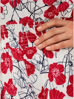 Robe imprimée encolure en v affinante