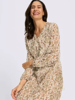 Robe imprimée en polyester recyclé