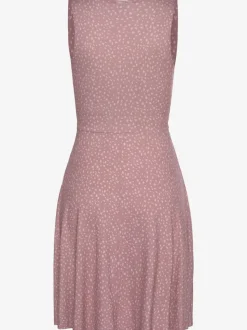 Robe jersey col v cache-cœur avec motifs délicats
