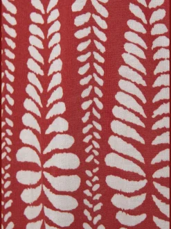 Robe jersey encolure dégagée avec fronces et imprimé