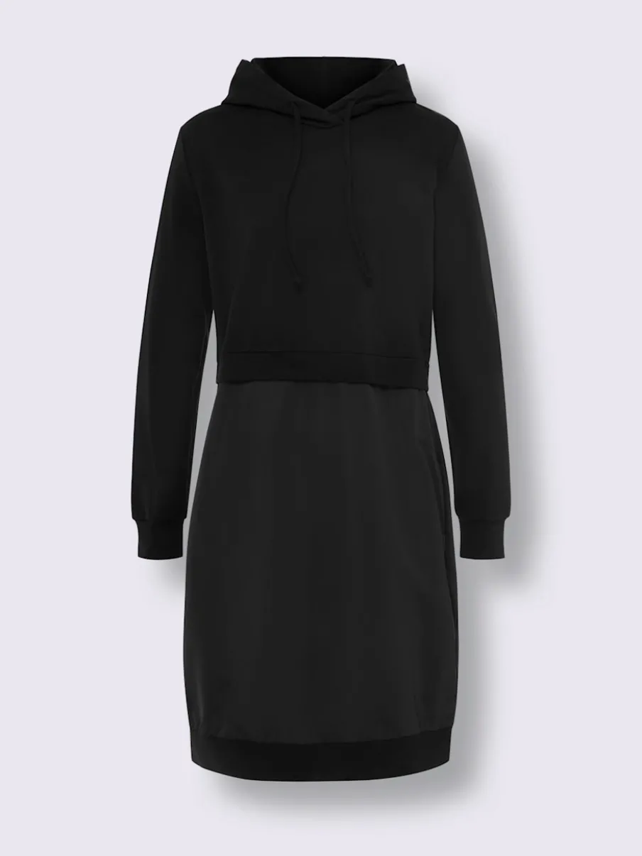Robe légère à capuche avec manches longues et poches