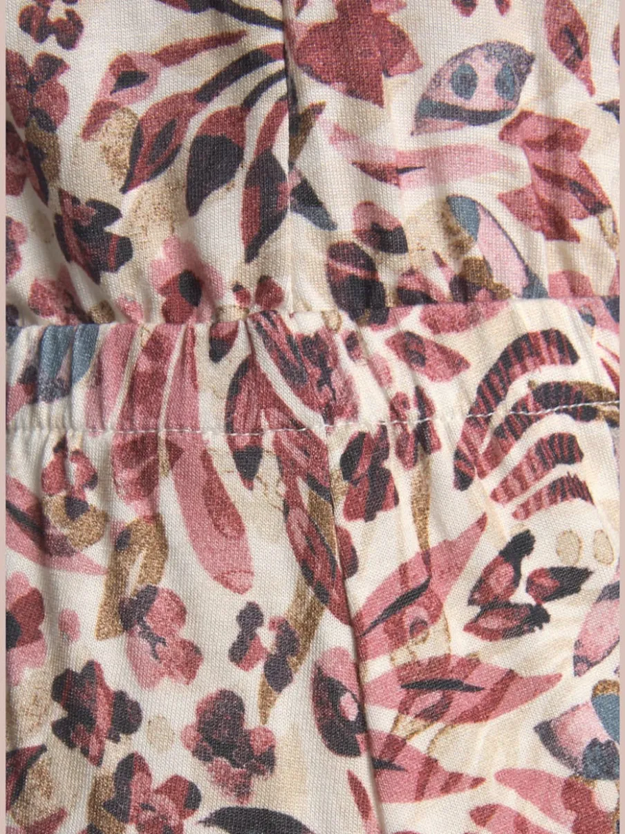 Robe longue avec col en V et fentes latérales