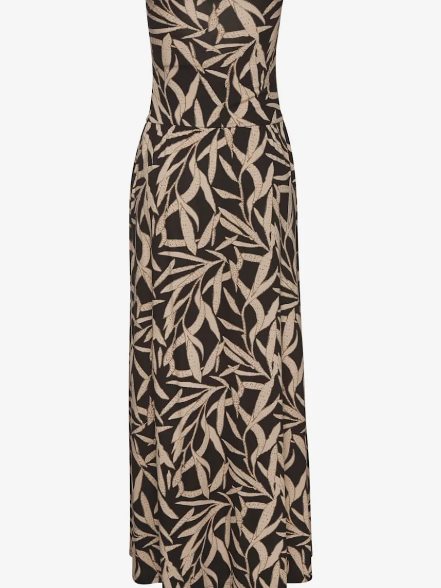 Robe longue bandeau à motif graphique avec poches latérales