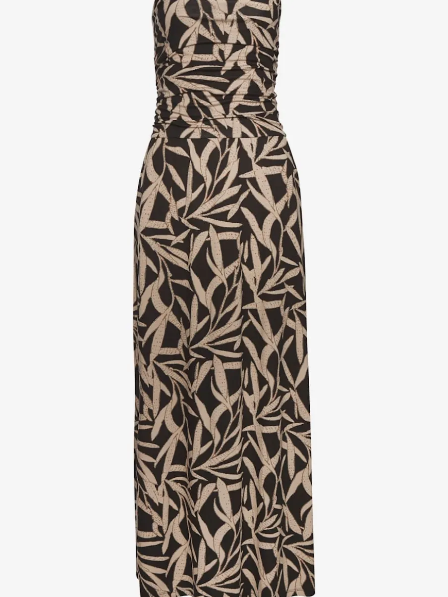Robe longue bandeau à motif graphique avec poches latérales