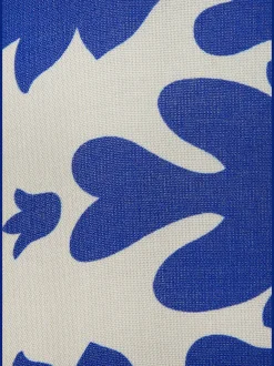 Robe longue col v à bordure avec motifs floraux