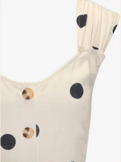 Robe longue d'été à encolure ronde avec larges bretelles froncées
