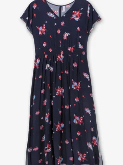 Robe longue encolure en v affinante