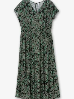 Robe longue encolure en v affinante