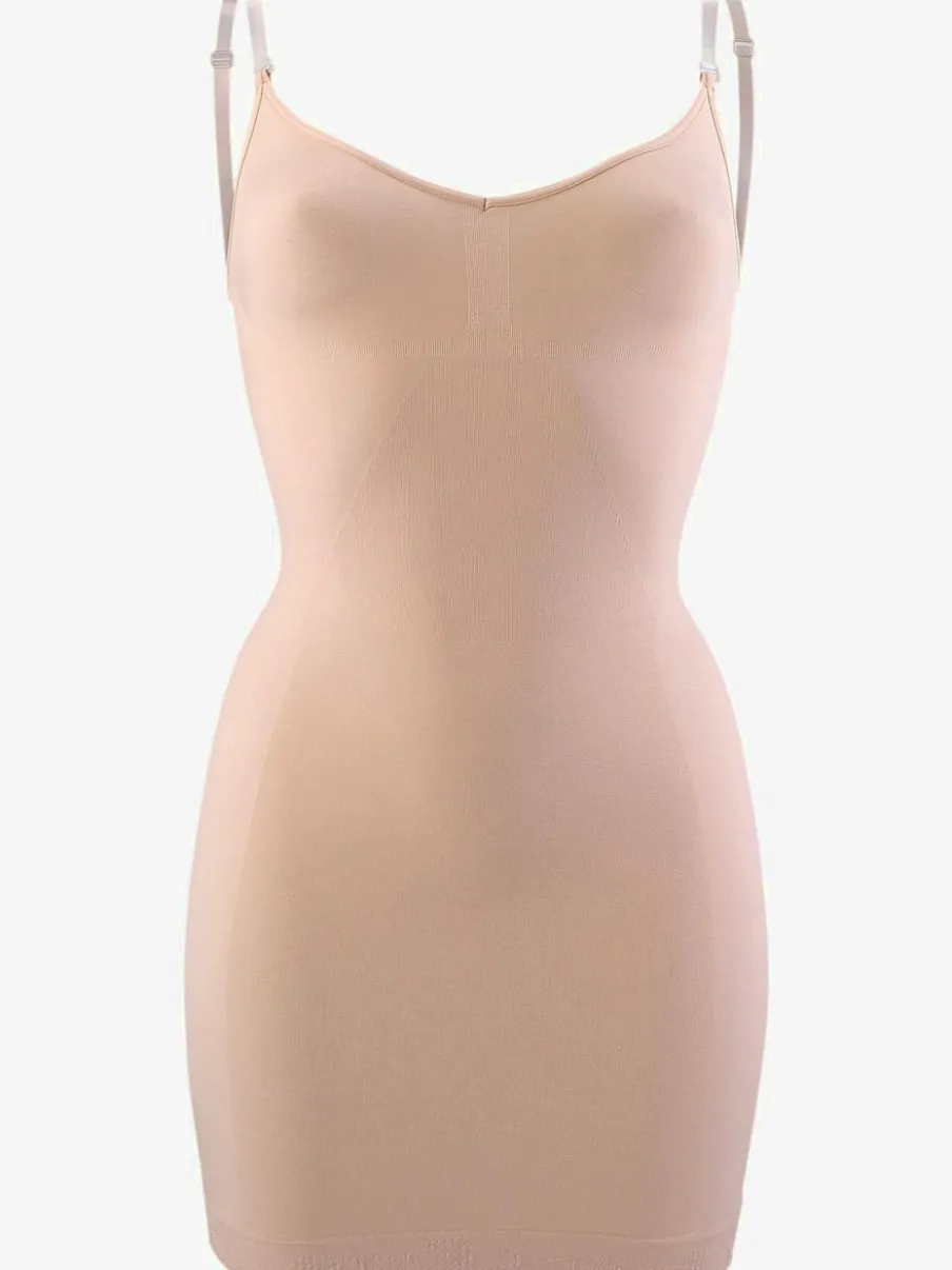 Robe modelante ajustée avec bretelles réglables transparentes