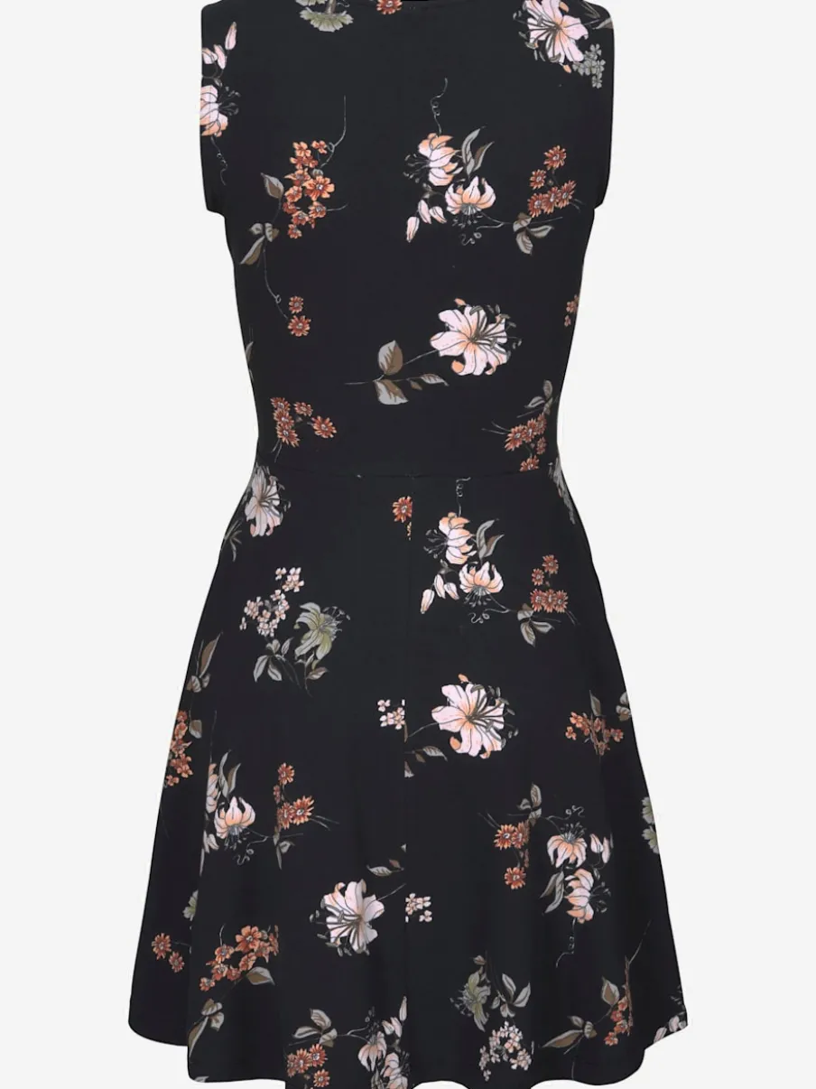 Robe patineuse courte à jupe évasée en coton