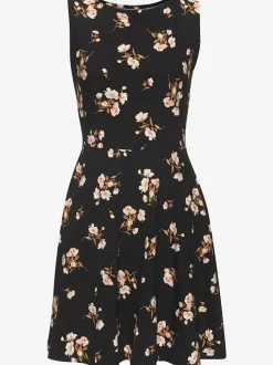 Robe patineuse à jupe évasée avec imprimé floral en jersey