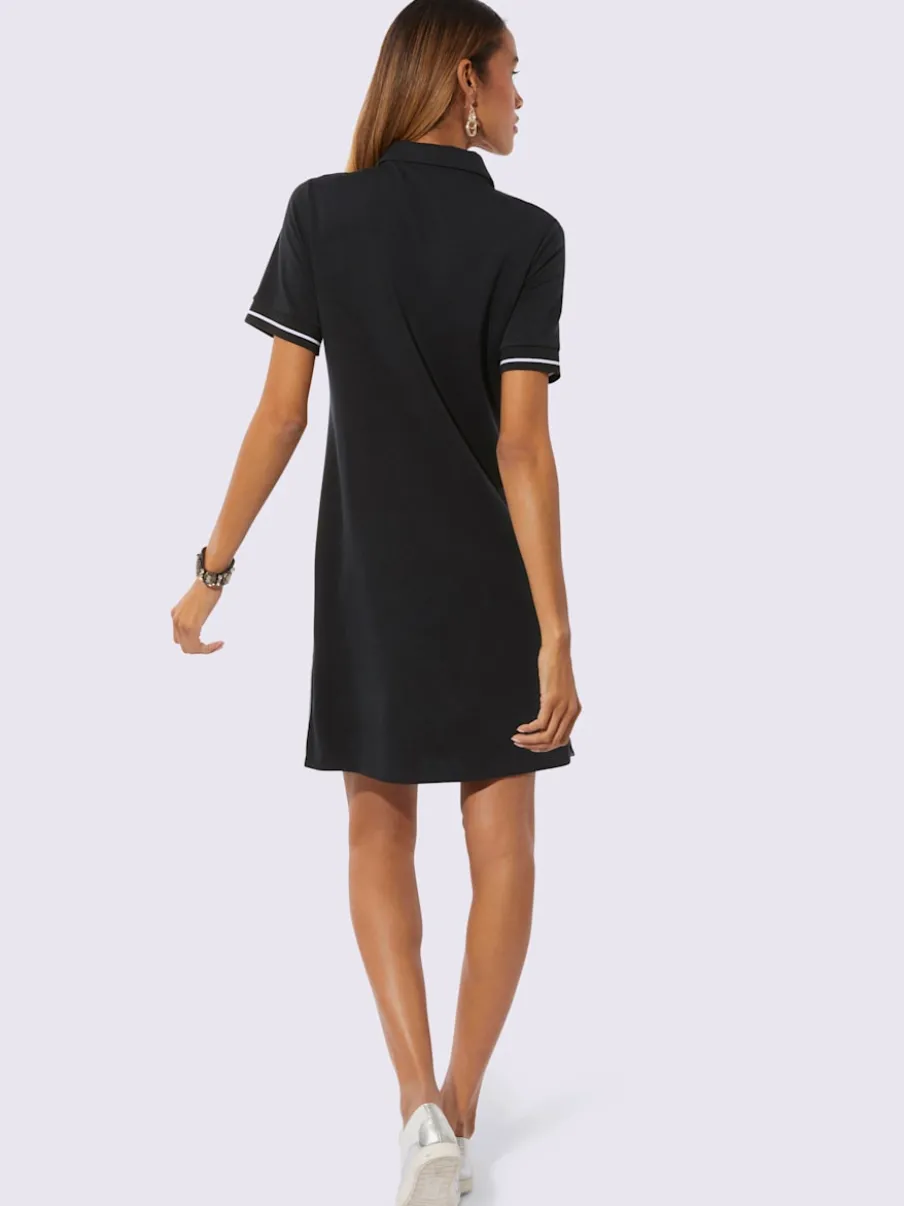 Robe polo avec col zippé et poches pratiques