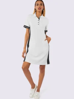 Robe polo avec col zippé et poches pratiques