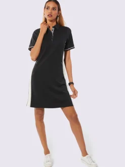 Robe polo avec col zippé et poches pratiques