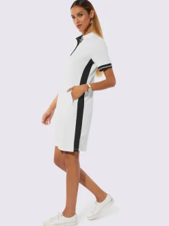 Robe polo avec col zippé et poches pratiques