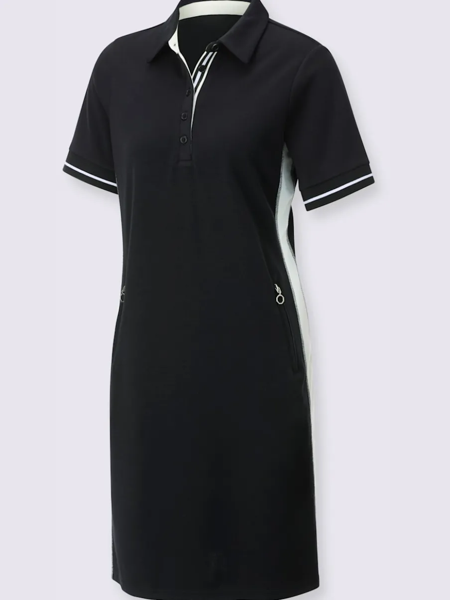 Robe polo avec col zippé et poches pratiques