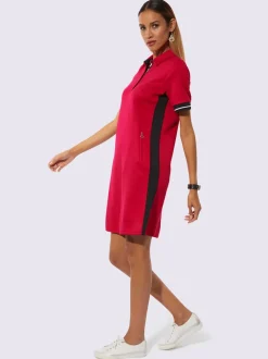 Robe polo avec col zippé et poches pratiques